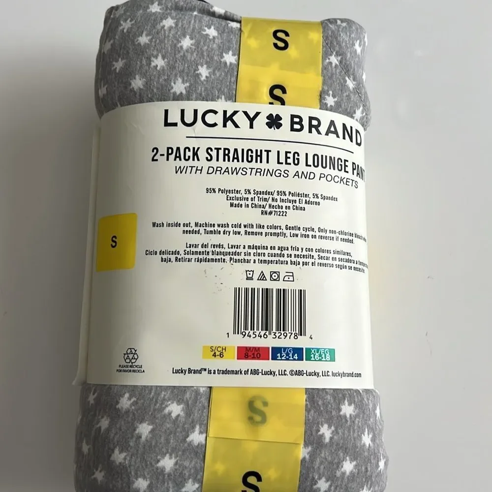 Lucky Brand Ladies' Lounge Pant, 2-pack NWT